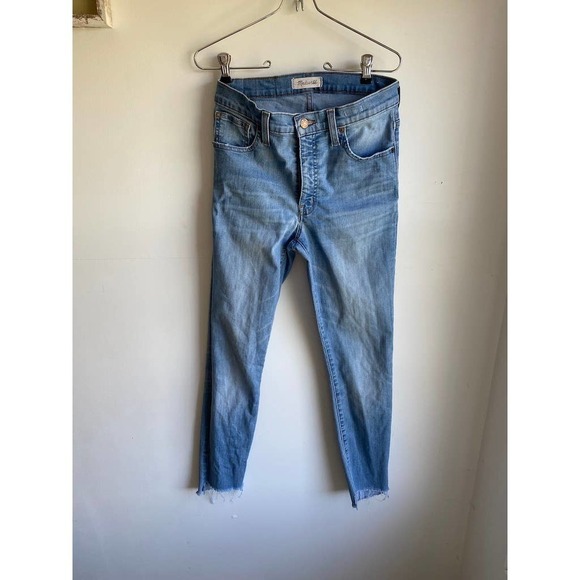 Madewell 9” High Rise Skinny Jeans Raw Step Hem Edition Style - Picture 2 of 5